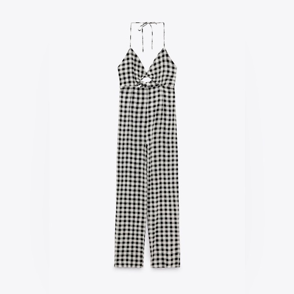 Zara checkered gingham jumpsuit - Picture 4 of 10